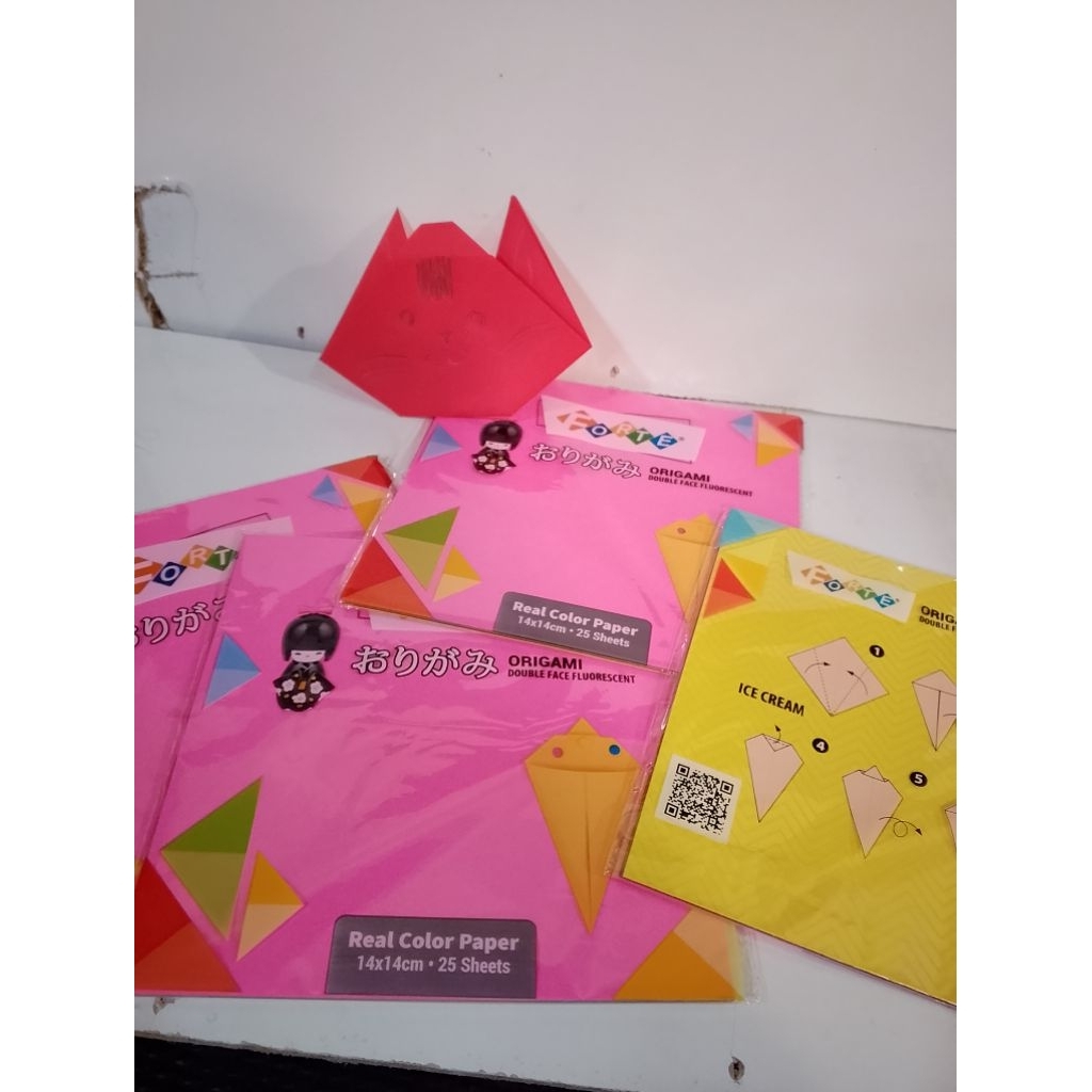 

kertas origami forte 14x14 kertas lipat 2 sisi warna
