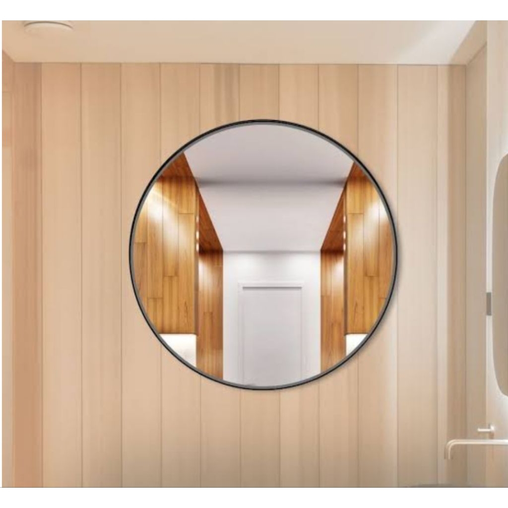 CERMIN DINDING BULAT CERMIN DINDING KACA CERMIN DINDING LAMPU