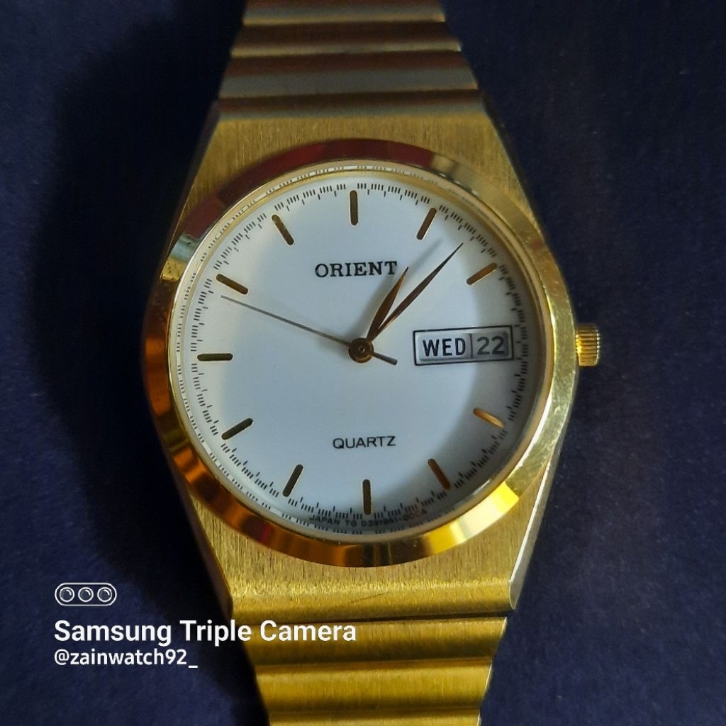 Jam tangan ORIENT Quartz Gold D399A1-00CA Like New Original