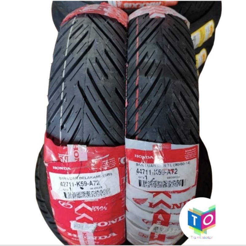 Federal Honda AHM K59 90/80-14 / 100/80-14 Tubeless Bonus Pentil Ban Federal K59 Ban Vario