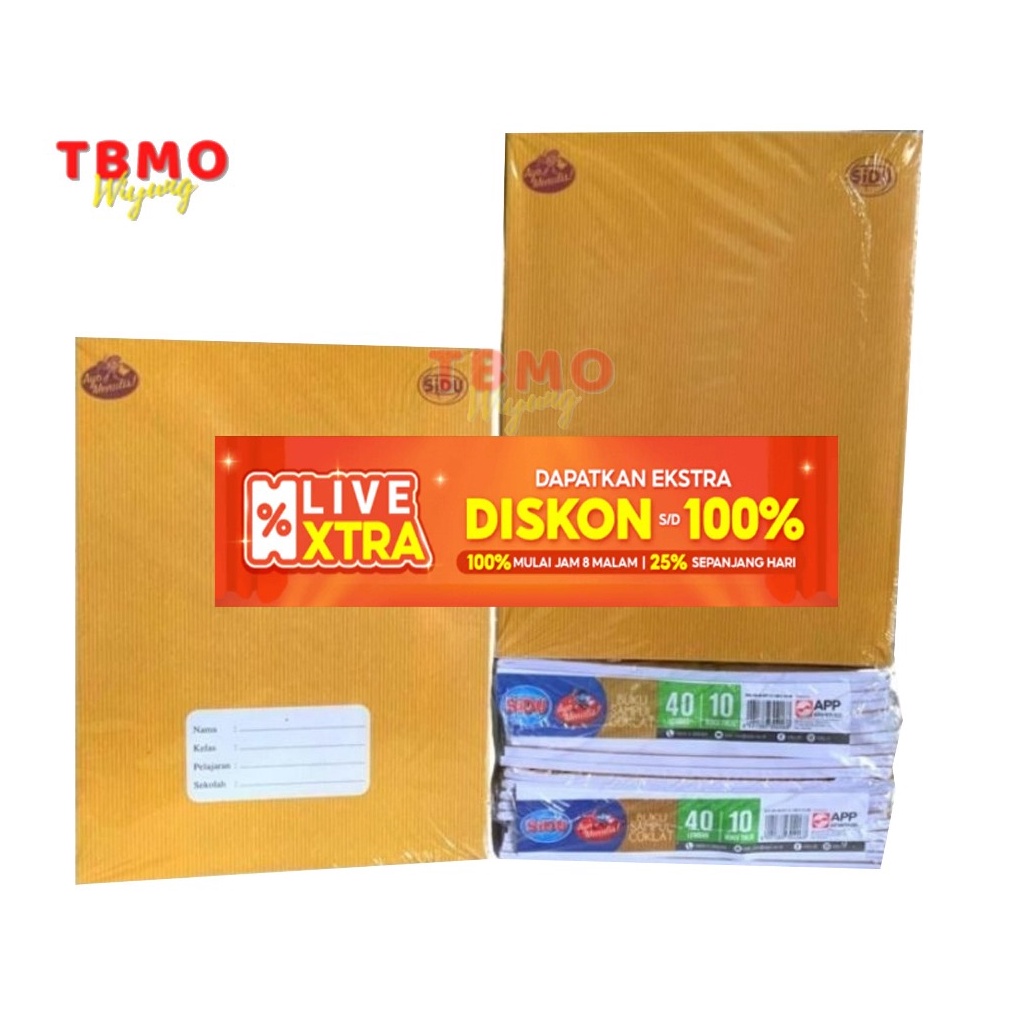 

KODE J42B PACK Buku Tulis Sidu Sinar Dunia Motif Kraft 4 Lembar Per Pack Isi 1 Pcs Buku