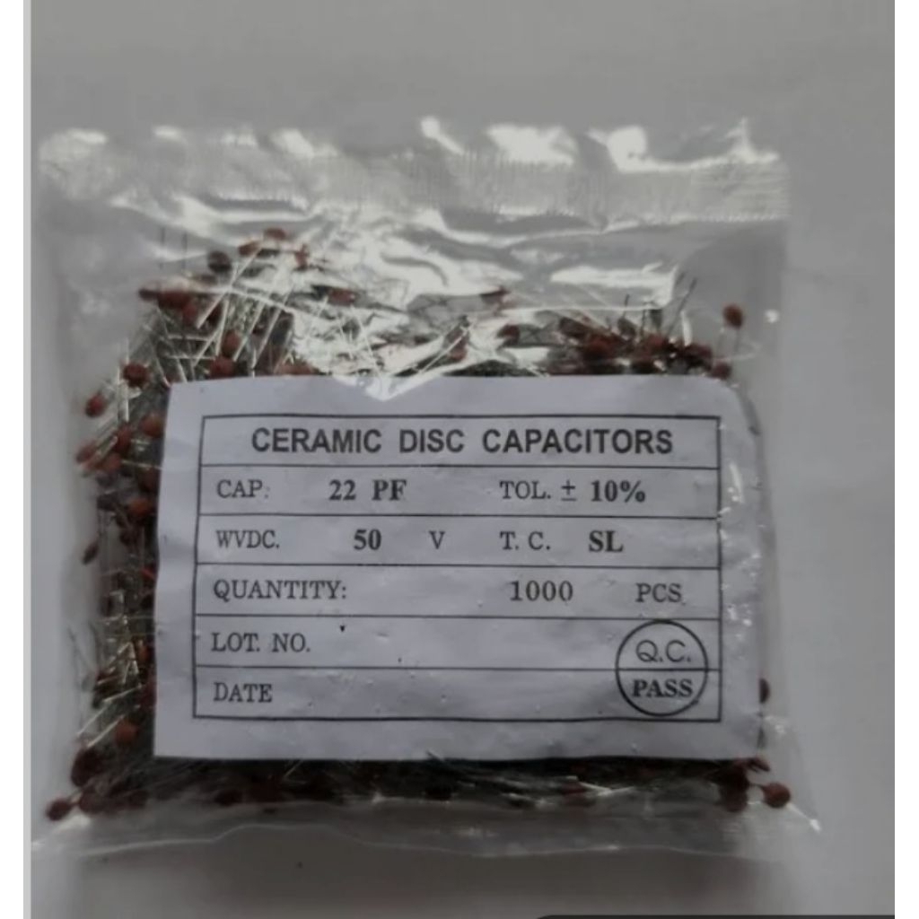 Ceramic Keramik Disc Kapasitor 22Pf 22P 50V 100pcs