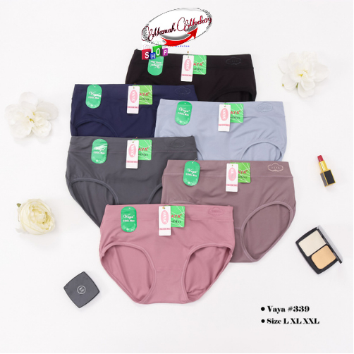 Vaya (12 pcs) Celana Dalam Wanita Art 339 ( Vaya SOFT )/Celana Dalam Wanita/CD Bahan Katun/Dalaman