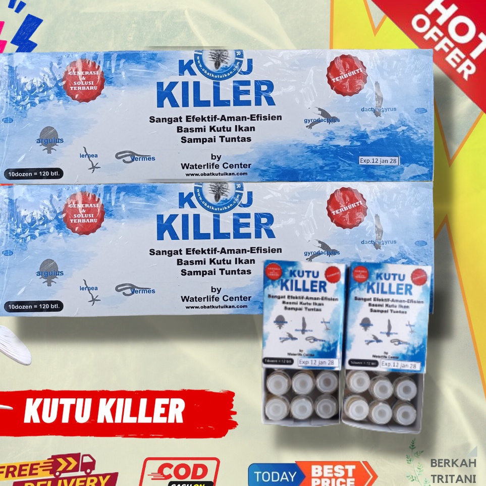KODE S69F KUTU KILLER OBAT KUTU IKAN AMPUH 1 PAX ISI 12 1ML