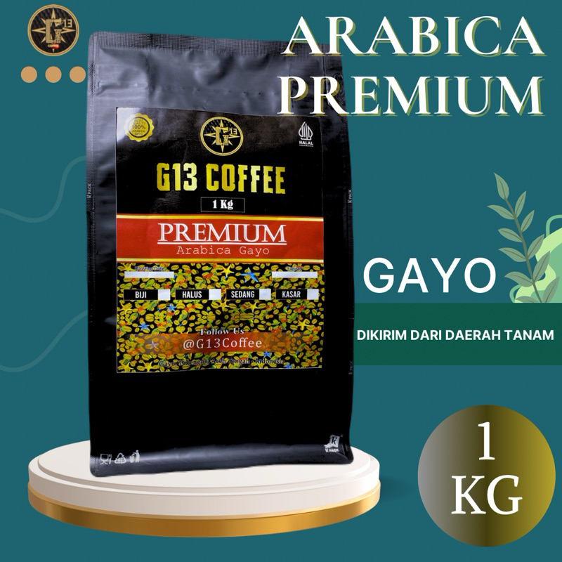 

KOPI GAYO ACEH ARABICA PREMIUM 1Kg ARABIKA (BUBUK/BIJI) 1 Kg