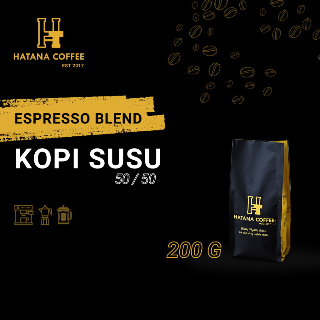 

Kopi Susu Blend 200 Gram Espresso Es Kopi Susu | Hatana Coffee
