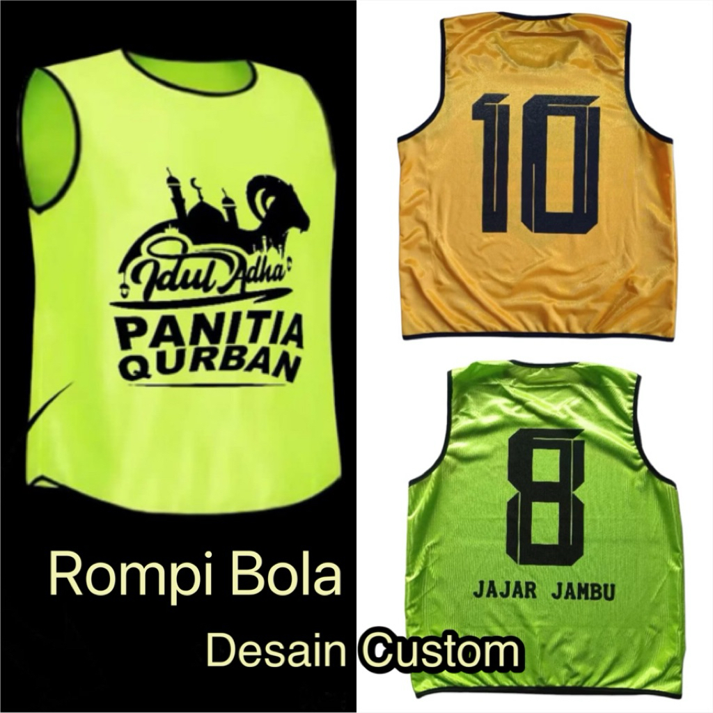 Rompi Bola Futsal Rompi Latihan Bisa Custom Desain Size L-XL