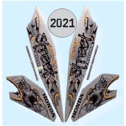 Stiker Striping BEAT STREET 2021 SILVER Sticker Lis Body Standar