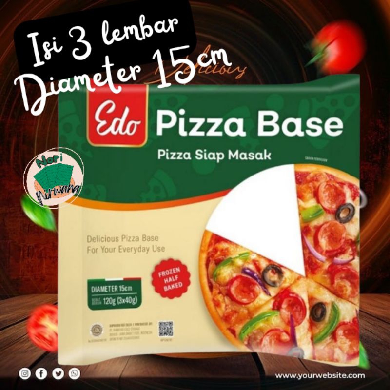 

Pizza Base Edo Adonan Pizza Tepung Pizza isi 3 lembar 15CM