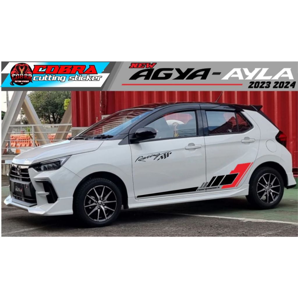 Sticker mobil ayla-agya sticker minimalis mobil ayla-agya stiker mobil ayla-agya racing performance