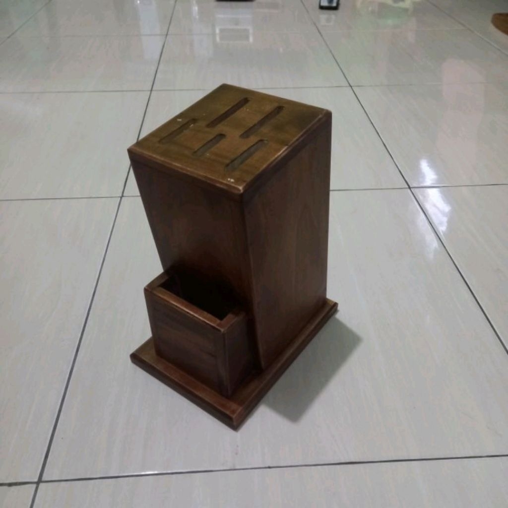 Rak pisau kayu / rak pisau dapur estetik / tempat pisau set gunting kayu / tempat pisau estetik /rak