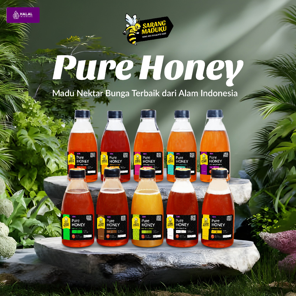 

Sarang Maduku Madu Murni Asli 100% Raw Honey 325ml Madu Asam Lambung Asma GERD Berat Badan Imun Booster