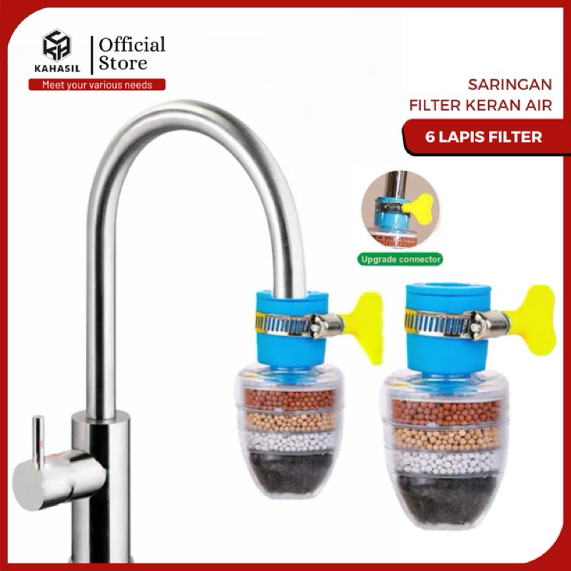 Sambungan Filter Penyaring - Saringan Kerang Air Faucet 6 Lapis