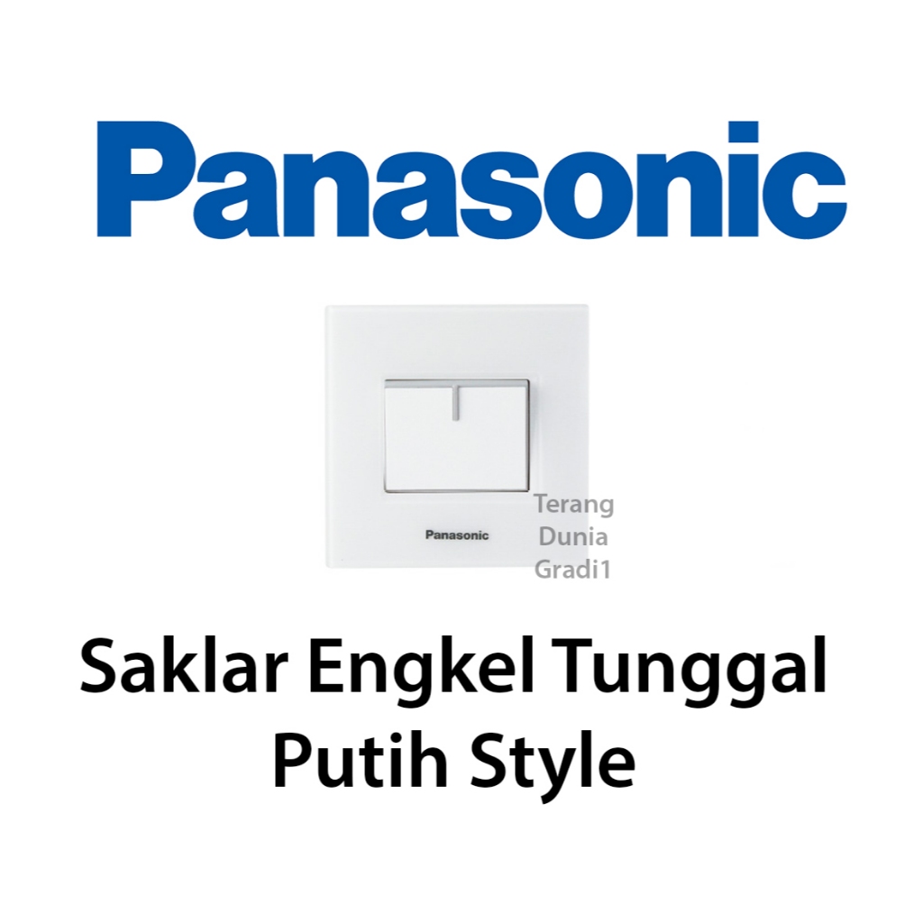 Panasonic Saklar Engkel Putih Style Panasonic Saklar Tunggal Putih Style Saklar Panasonic Putih Styl