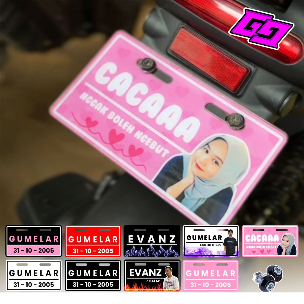 

PLAT SEPEDA LISTRIK CUSTOM NAMA DAN FOTO BEBAS