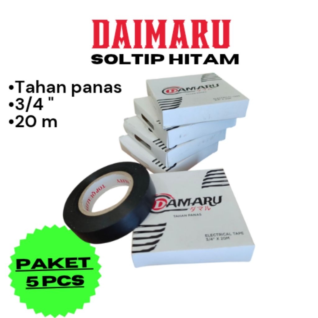 5 PCS SOLASI SOLATIP DAIMARU HITAM TAHAN PANAS HARGA GROSIR