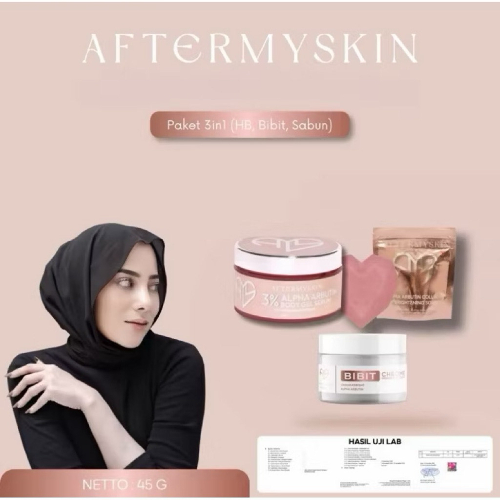 (100%ORIGINAL)AFTERSKIN - 10x Alpha Arbutin Whitening Bodycream Bibit Chrome Premium HB Dosting Chro