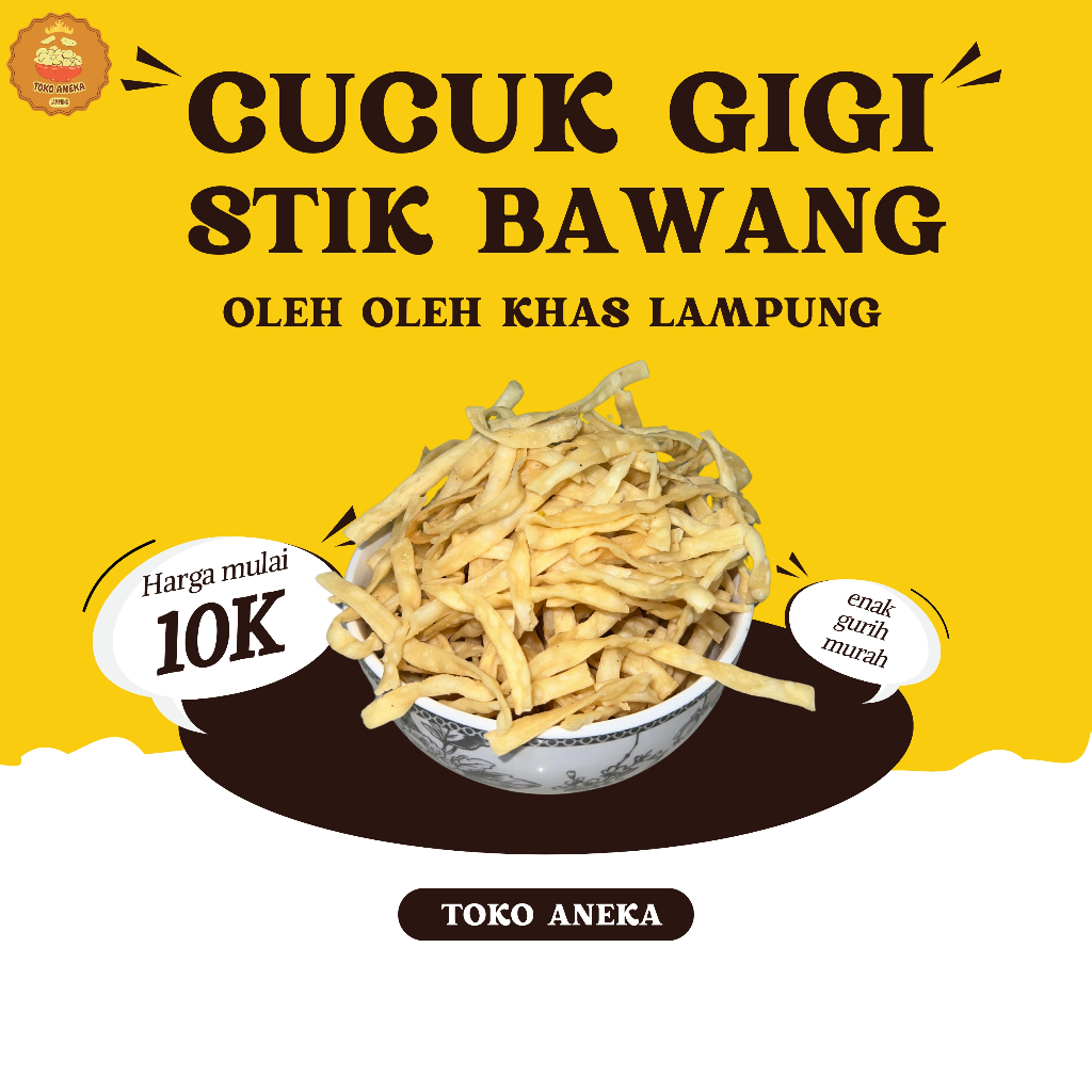 

[TOKO ANEKA] CUCUK GIGI STIK BAWANG PRODUKSI LAMPUNG TERMURAHH