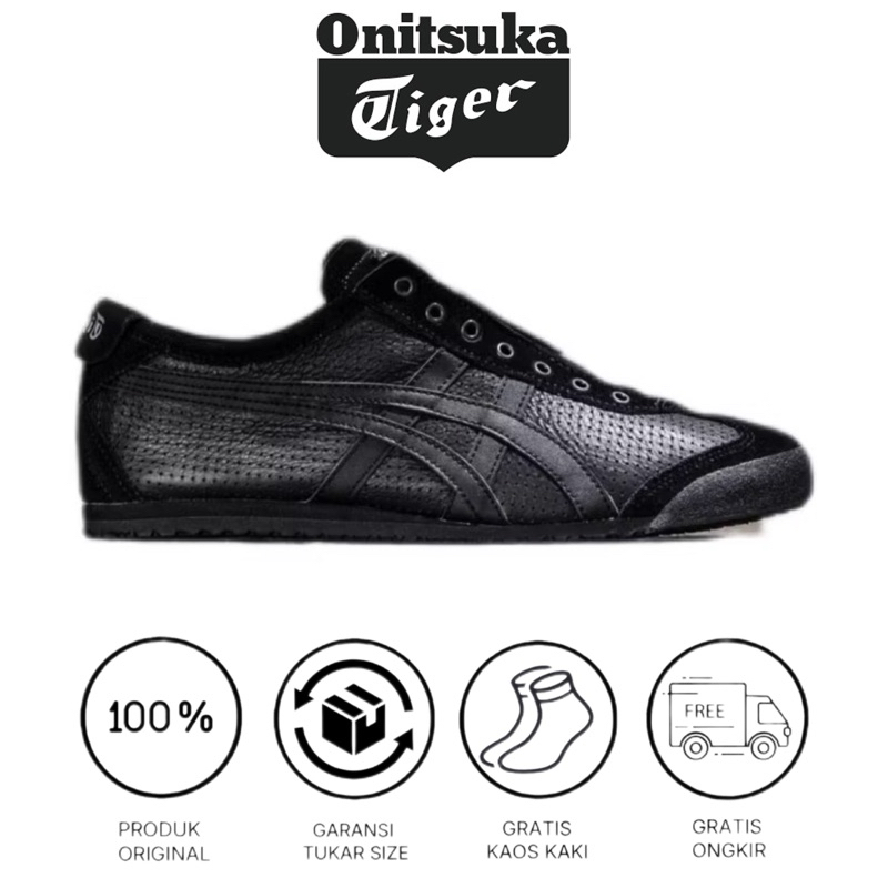 Onitsuka Tiger Mexico 66 Slip On Leather Black ''UNISEX''