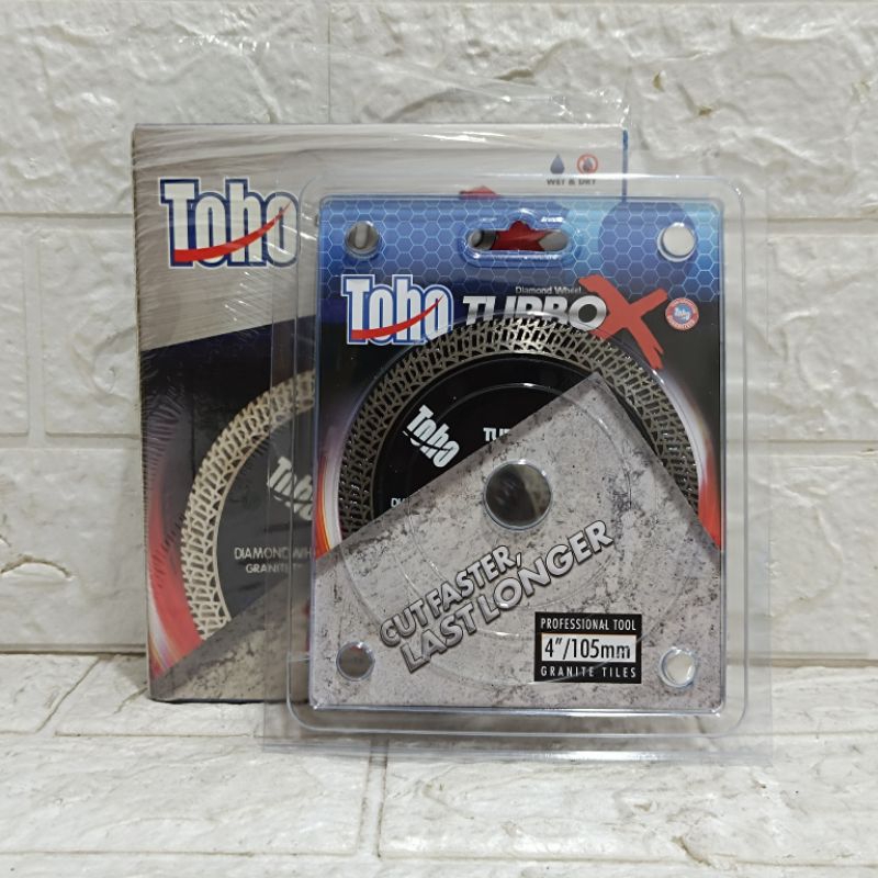 TOHO TURBO X 4" HITAM MATA POTONG GRANIT TOHO TURBO X HITAM