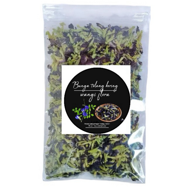 

Bunga telang kering Premium( Tumpuk) 10Gram/50gram