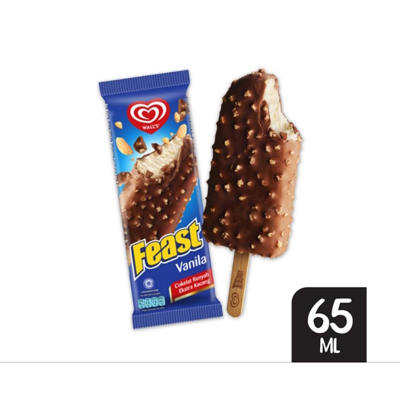 

Wall's Feast Max Es Krim Vanila 65 ml