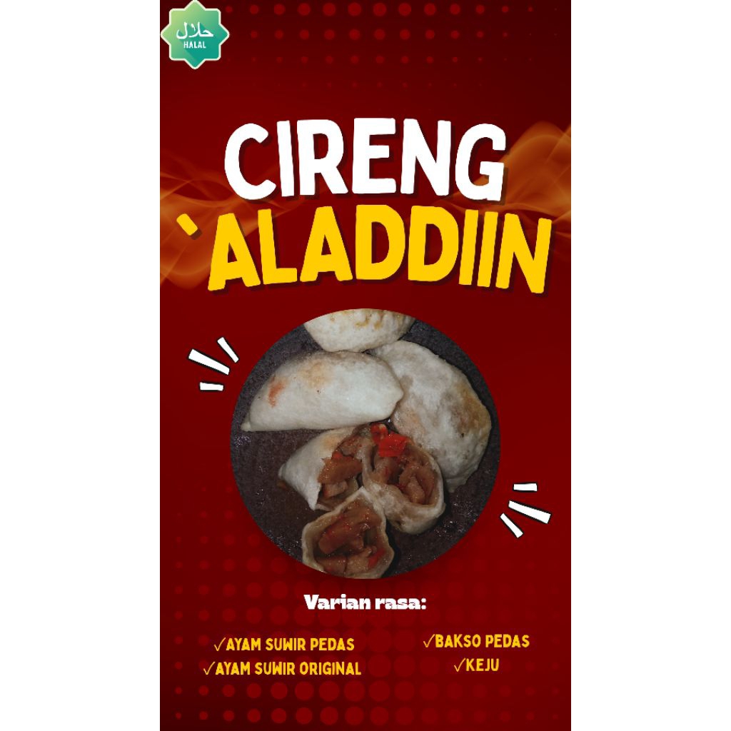 

Cireng bakso pedas isi 5 pcs/jando sapi/cireng isi jando mercon/cireng ayam pedas/cireng ayam original