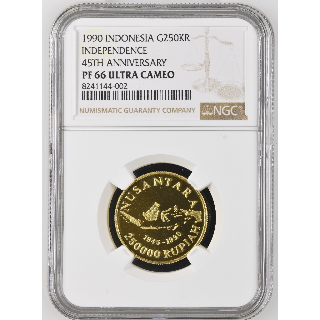 Koin Emas Indonesia PERURI Nusantara 1990 NGC PF66 Ultra Cameo - 17 gram