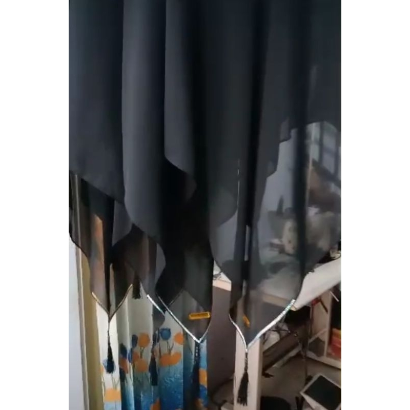 jilbab segitiga instan bandul tasel