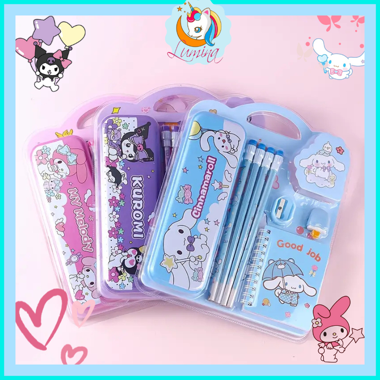 

Paket Alat Tulis Motif Sanrio Labubu 8 In 1 Sekolah Anak Lengkap Stationary Set Box Hadiah Lucu