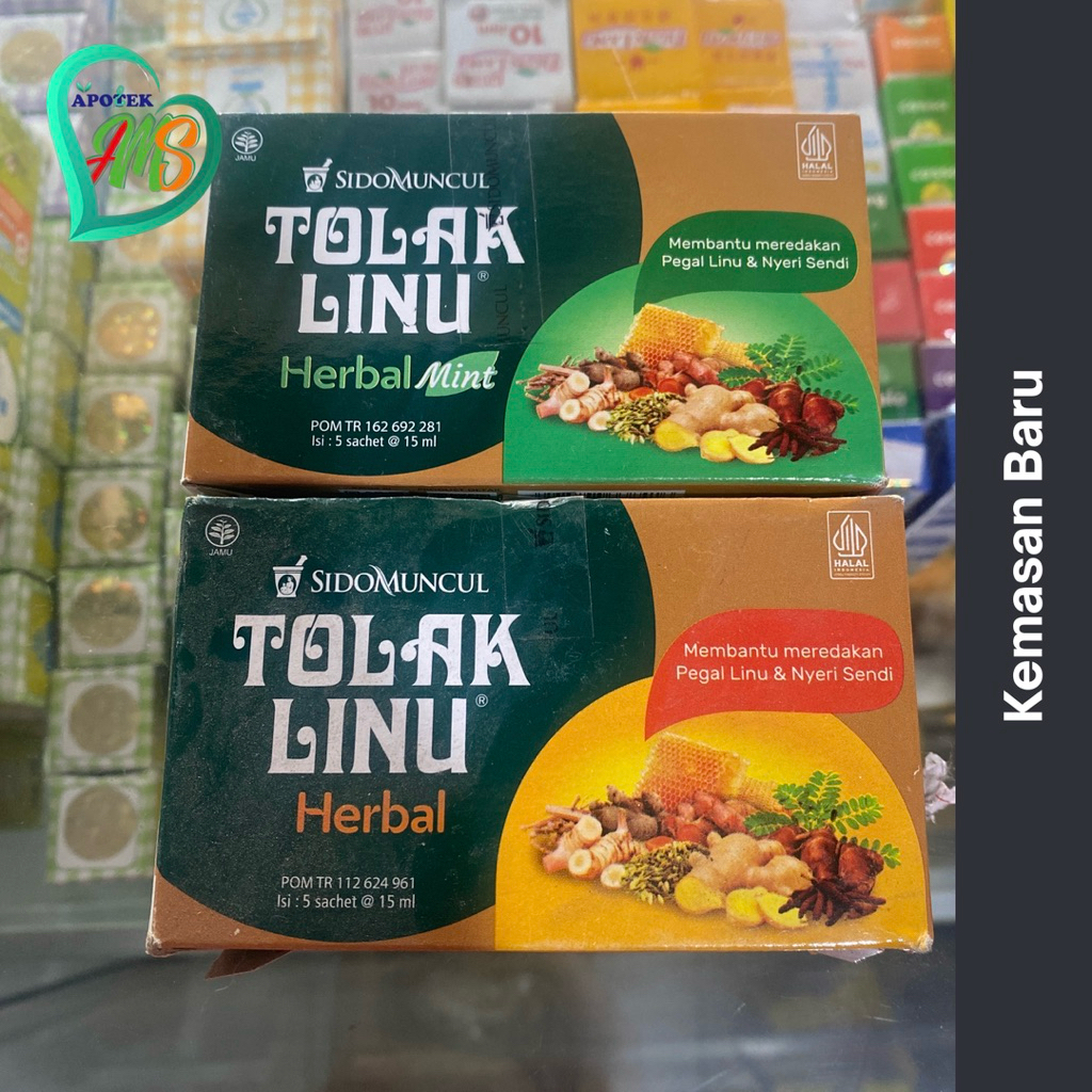 

Tolak Linu Herbal dan Tolak Linu Mint Herbal Isi 5 Sachet