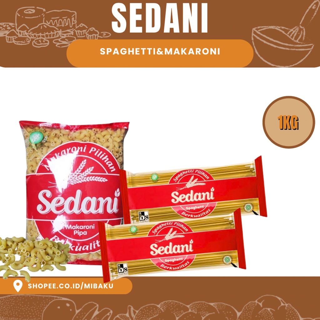 

Sedani Spaghetti & Makaroni Pipa 1kg - Pasta Berkualitas Tinggi