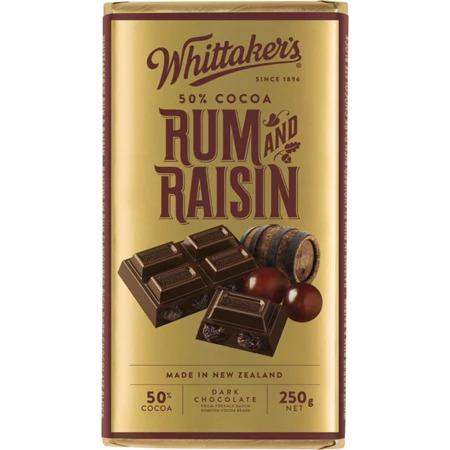 

Kuliner.Kita Whittaker's Block Rum & Raisin Cocoa 50% 250g - Australia
