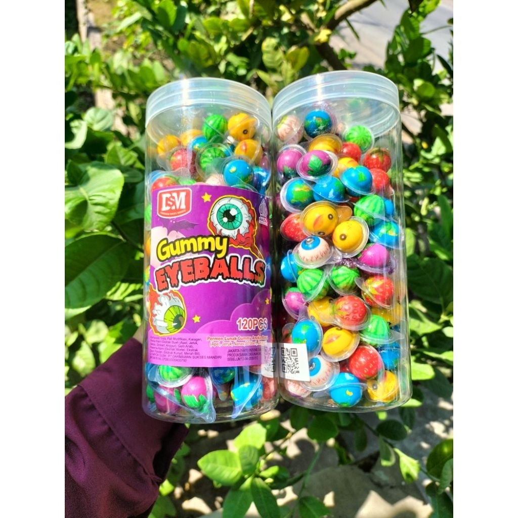 

Gummy eyeballs permen lunak aneka buah