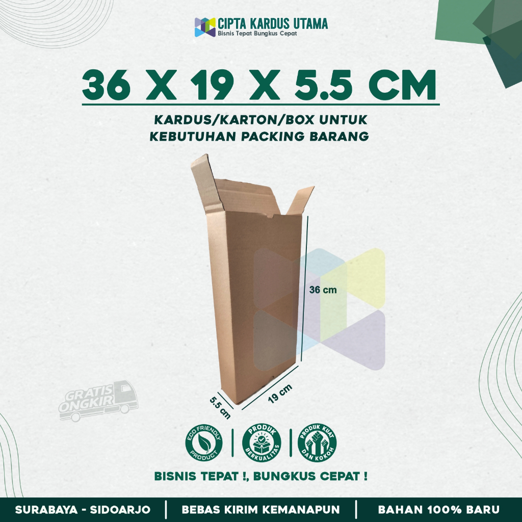 

Kardus Packing 36x19x5.5 | Box Packing | Carton Packing Die Cut