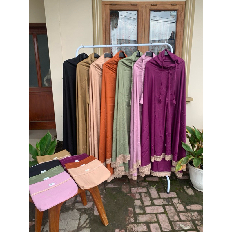 Mukena Jumbo Rayon twill polos