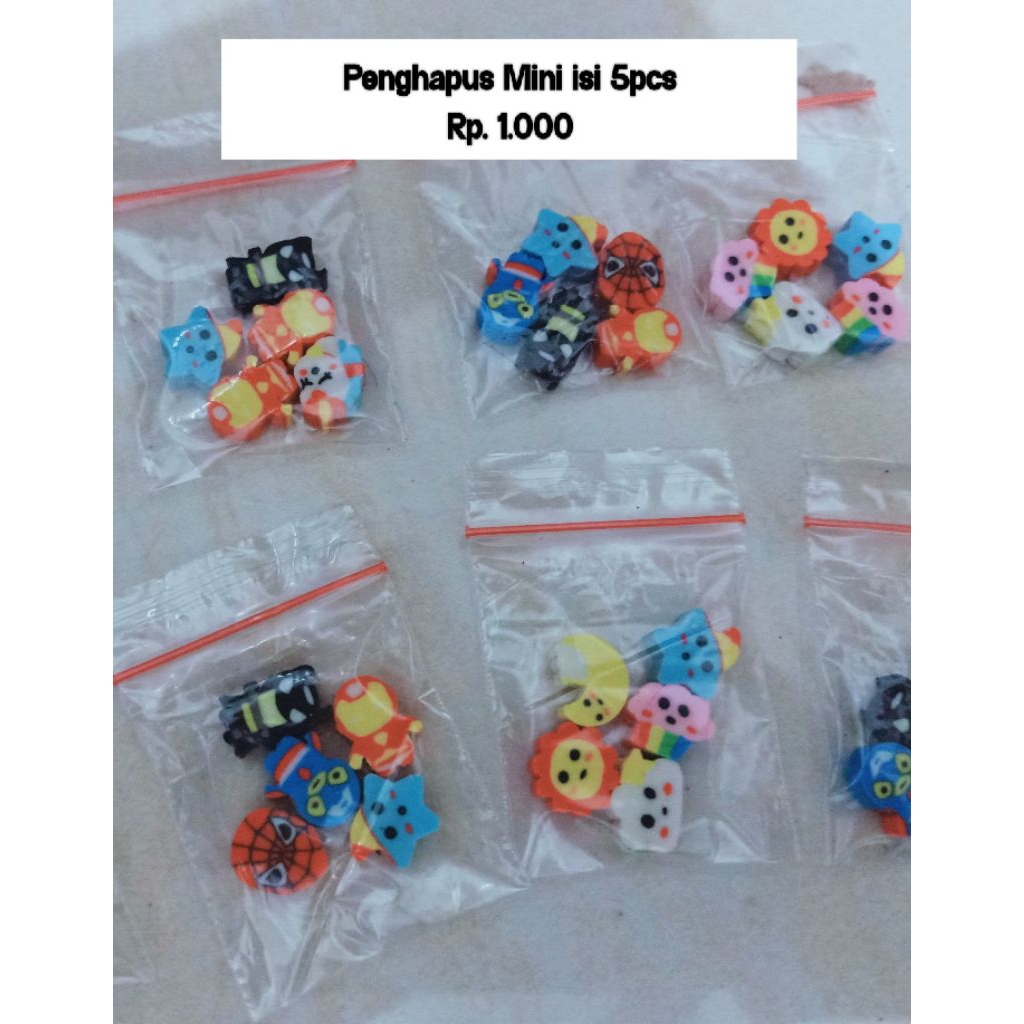 

Penghapus mini isi 5