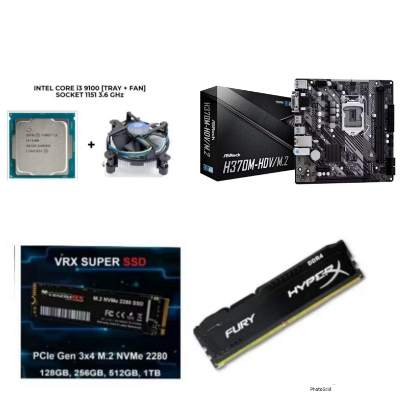 Paket Processor Intel Core i3 9100 Gen 9 LGA 1151 DDR4 NVME