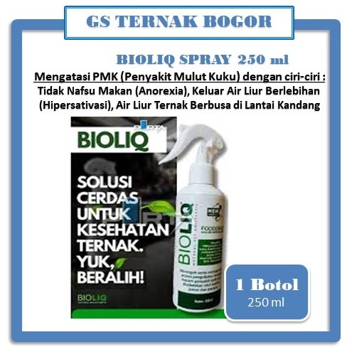 Bioliq Spray 250 ml (Obat PMK pada Sapi / Kambing)