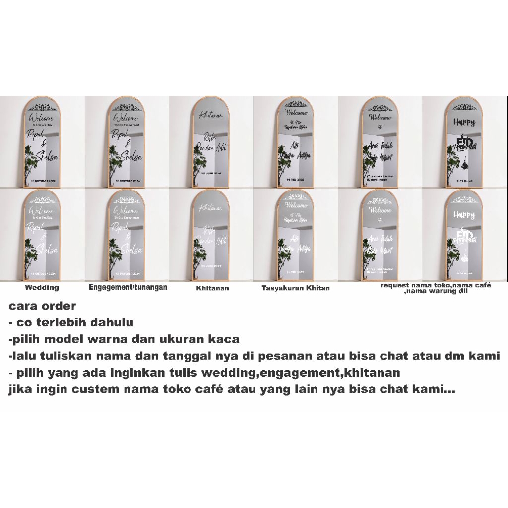 

HJK stiker wedding cutting stiker kaca miror custem pernikahan