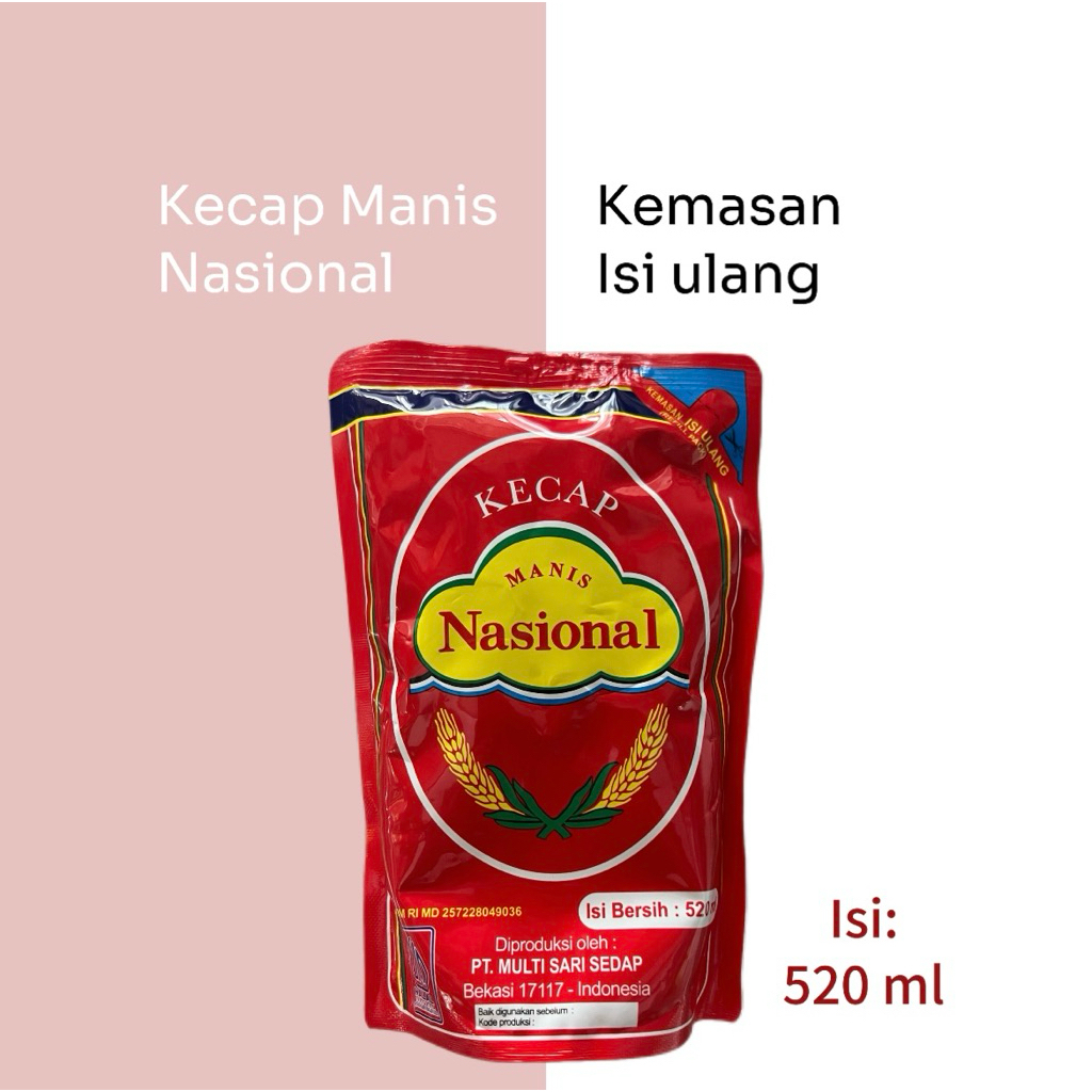 

Kecap Manis Nasional kemasan isi ulang 520 ml