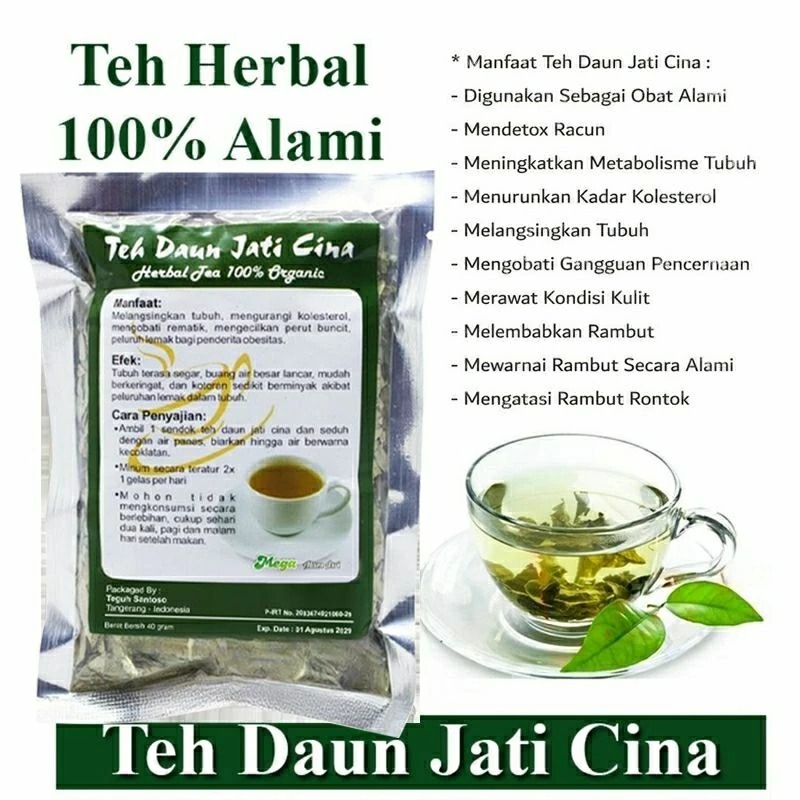 

Teh Daun Jati Cina Original 100% Alami Herbal Teh Pelangsing Penurun Berat Badan