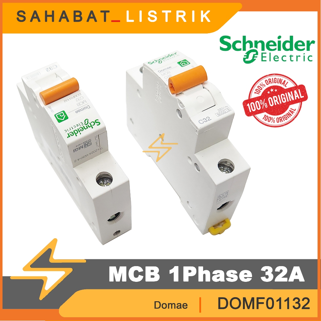 MCB SCHNEIDER 32A 1PHASE/ MCB 32 AMPER
