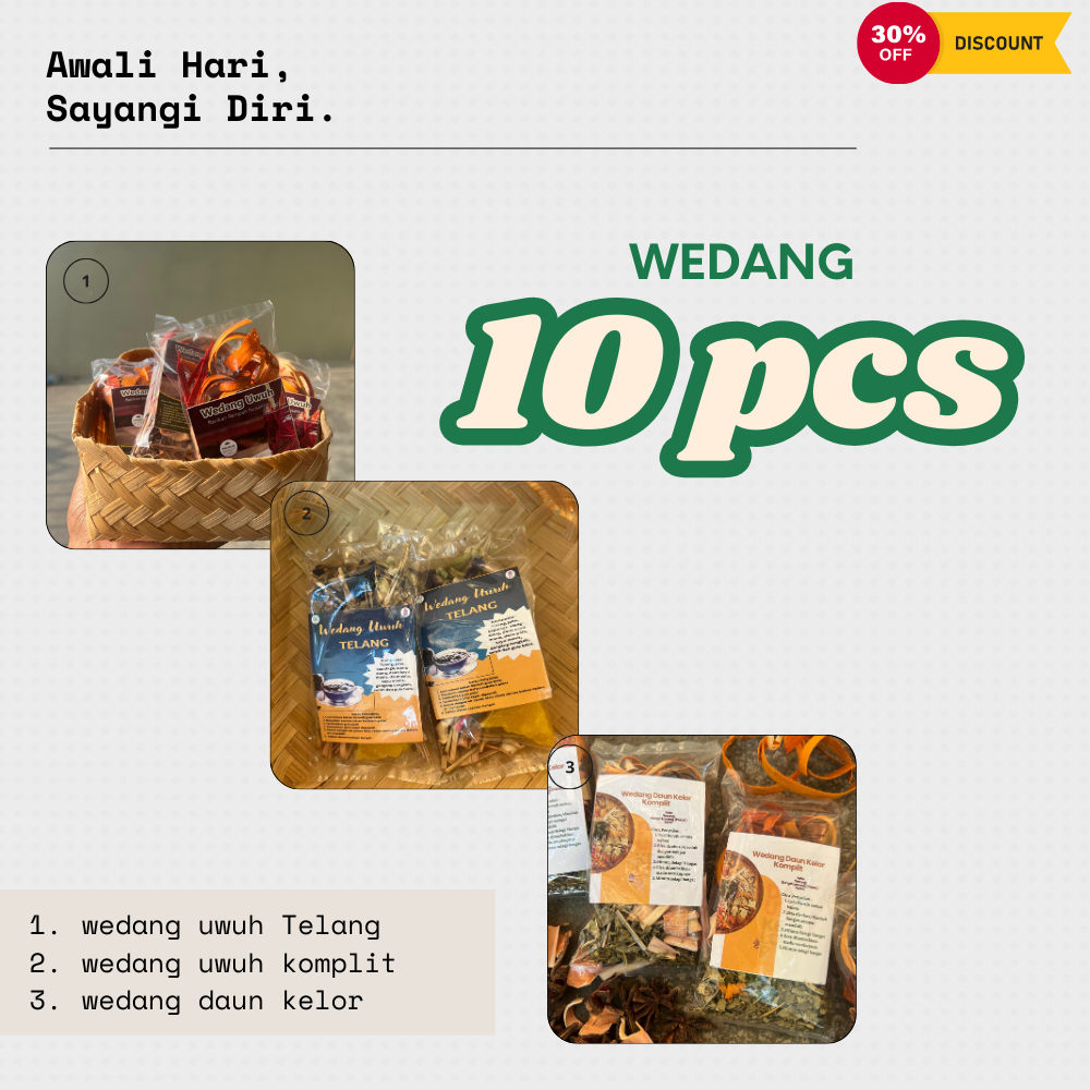 

10 pcs Wedang Uwuh Komplit Gula Batu Rempah Halal ( 1BOX isi 10 pcs )