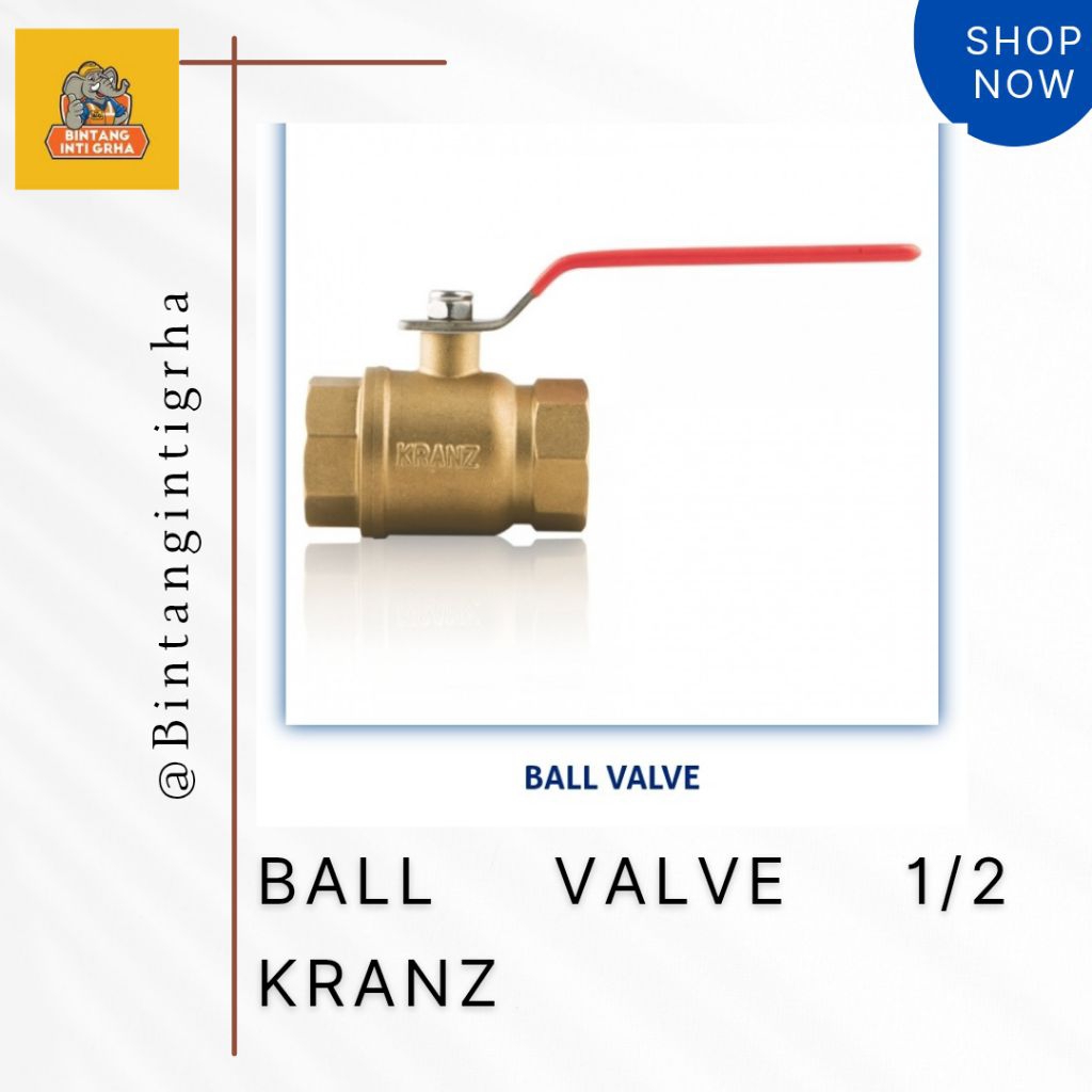 BALL VALVE / STOP KRAN 1/2" KUNINGAN