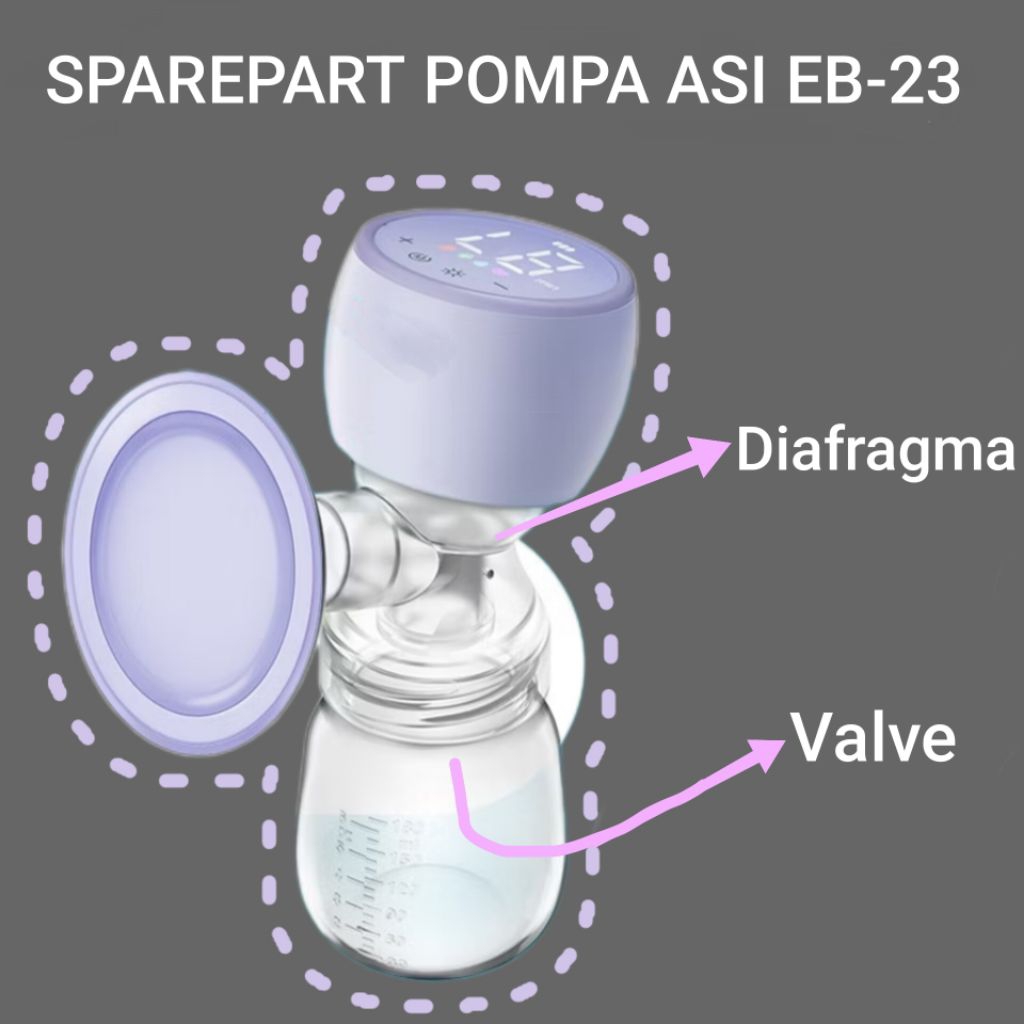 Sparepart Valve Katup Diafragma Membran Pompa Asi Elektrik Corong Portable Eb23 Eb