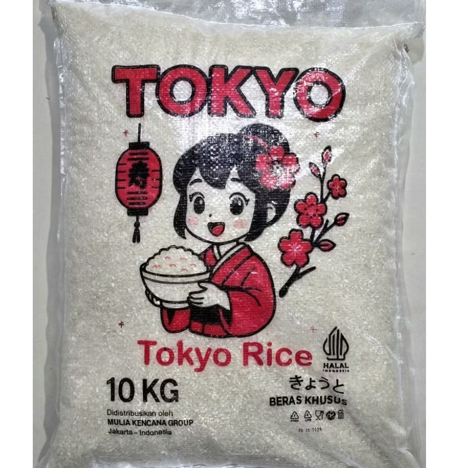 BERAS TOKYO 10 KG / BERAS HALAL / BERAS SUSHI PULEN / beras jepang seperti koshihikari, kokoku, koku