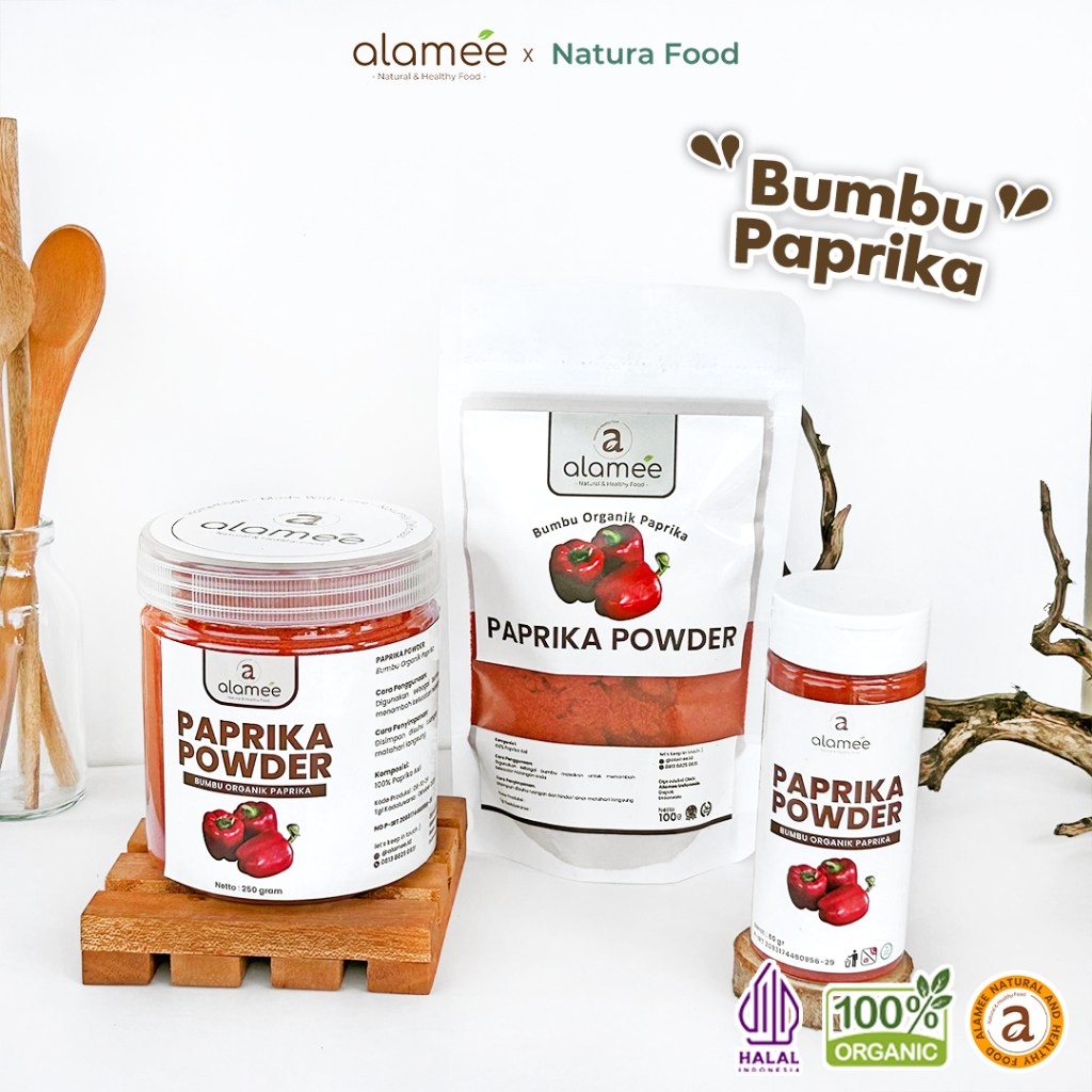

ALAMEE Paprika Bubuk Powder Ground Bumbu Dapur Instan Organik Murni Asli Seasoning