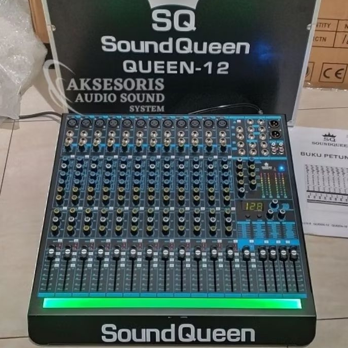 Mixer Soundqueen Queen 12 Chanel Grub, Efek Digital Reverb Koper Original Produk