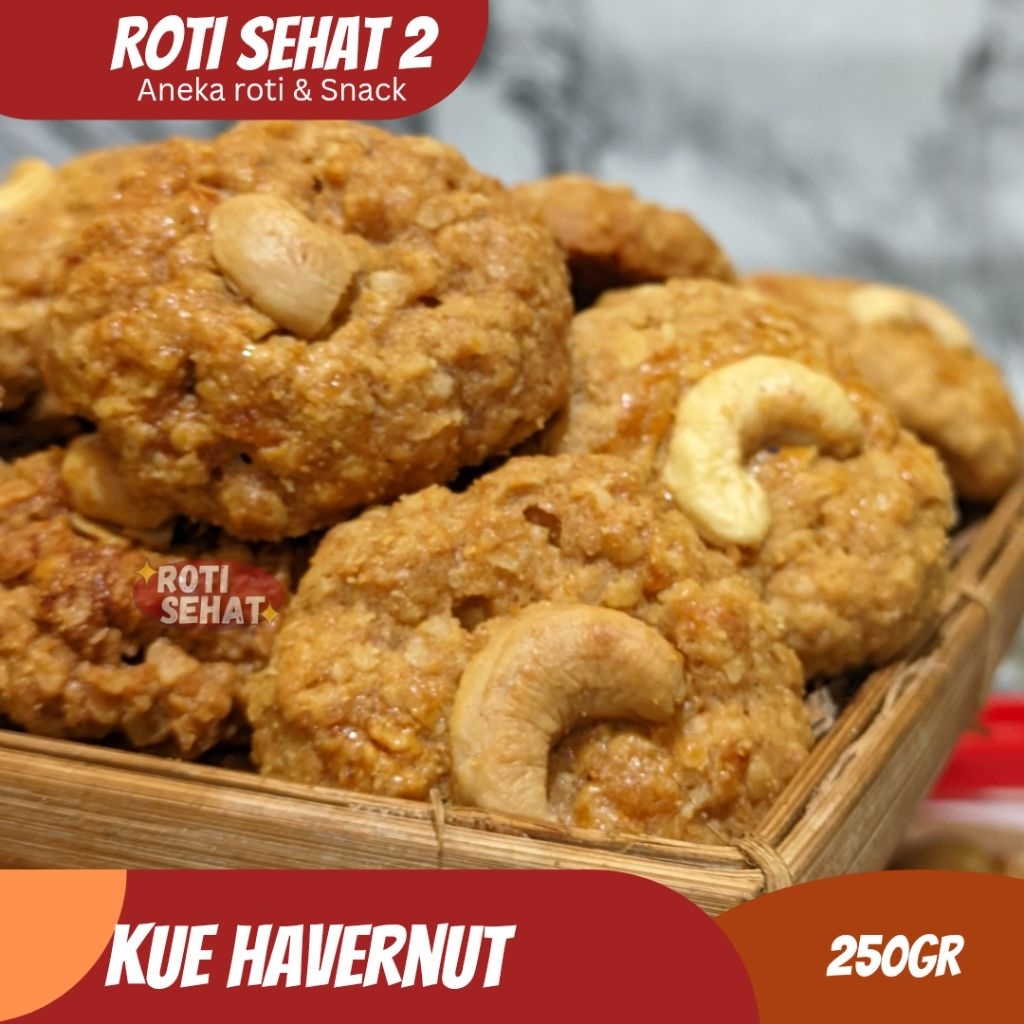 

KUE KERING HAVERNUT / KUE KERING KACANG METE / KUE KACANG METE / KUE SEREAL / KUE RASA SEREAL / KUE KERING KILOAN